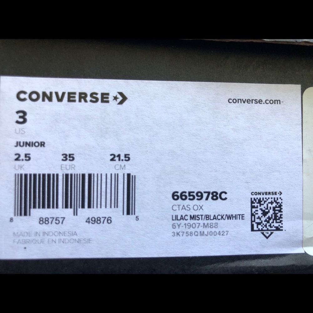 NEW Converse Little Girls All Star Glitter sneaker - Picture 13 of 16